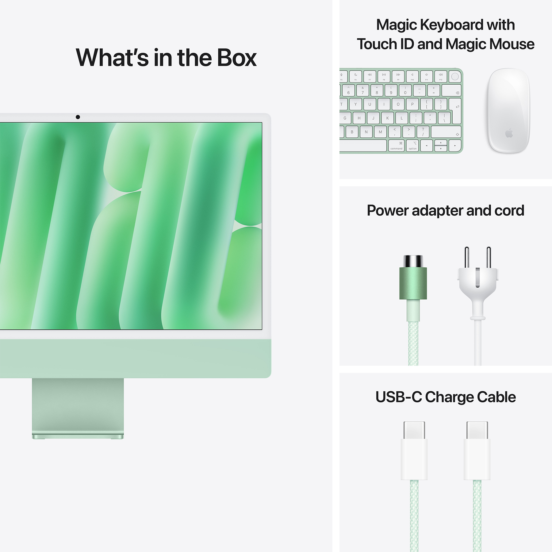 Apple iMac 24" (M4 10C CPU, 10C GPU, 2024) 16Gb/512Gb (green) (MWV03UA/A)