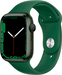 Apple Watch Series 7 (GPS) 45mm Aluminum Case (green) with Sport Band (clover) (MKN73)