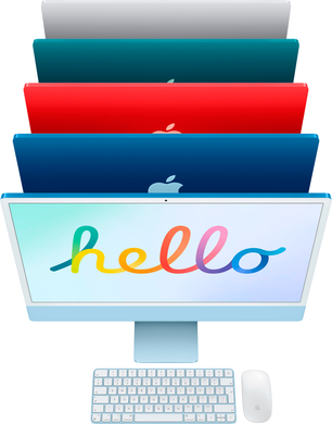 Apple iMac 24" Retina 4,5K (M1 8C CPU, 7C GPU, 2021) 8/256Gb (silver) (MGTF3)