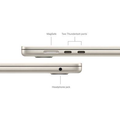 Apple MacBook Air 15,3" (M3 8C CPU, 10C GPU, 2024) 16Gb/512Gb (starlight) (MXD33UA/A)