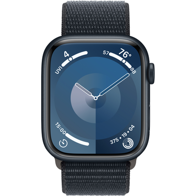 Apple Watch Series 9 (GPS) 45mm Aluminum Case (midnight) with Sport Loop (midnight) (MR9C3)