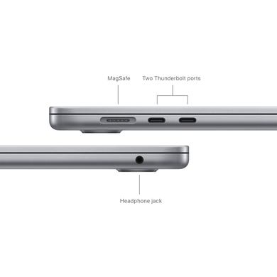 Apple MacBook Air 15,3" (M3 8C CPU, 10C GPU, 2024) 8Gb/512Gb (space gray) (MRYN3)