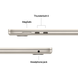 Apple MacBook Air 15,3" (M5 10C CPU, 10C GPU, 2026) 16Gb/512Gb (starlight) (MDVD4UA/A)