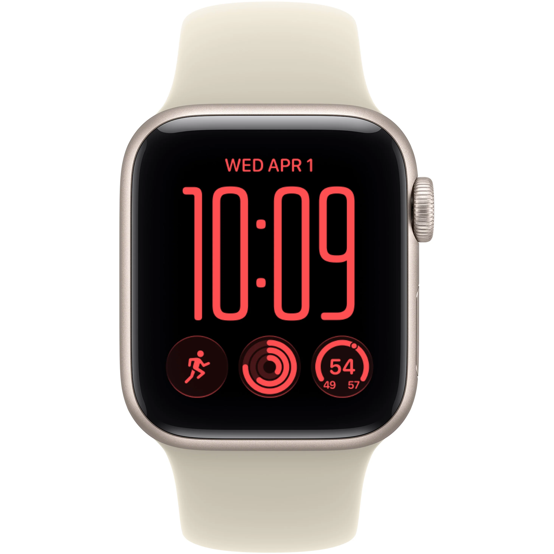 Apple Watch SE (3 Gen, 2026) (GPS+Cellular) 40mm Aluminum Case (starlight) with Sport Band (sand) - M/L, 150-200mm (MJLE4RK/A)