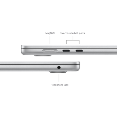 Apple MacBook Air 15,3" (M3 8C CPU, 10C GPU, 2024) 8Gb/512Gb (silver) (MRYQ3)