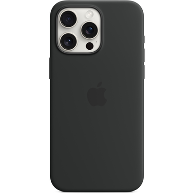 Apple Silicone Case with MagSafe - Apple iPhone 15 Pro Max (black) (MT1M3ZM/A)