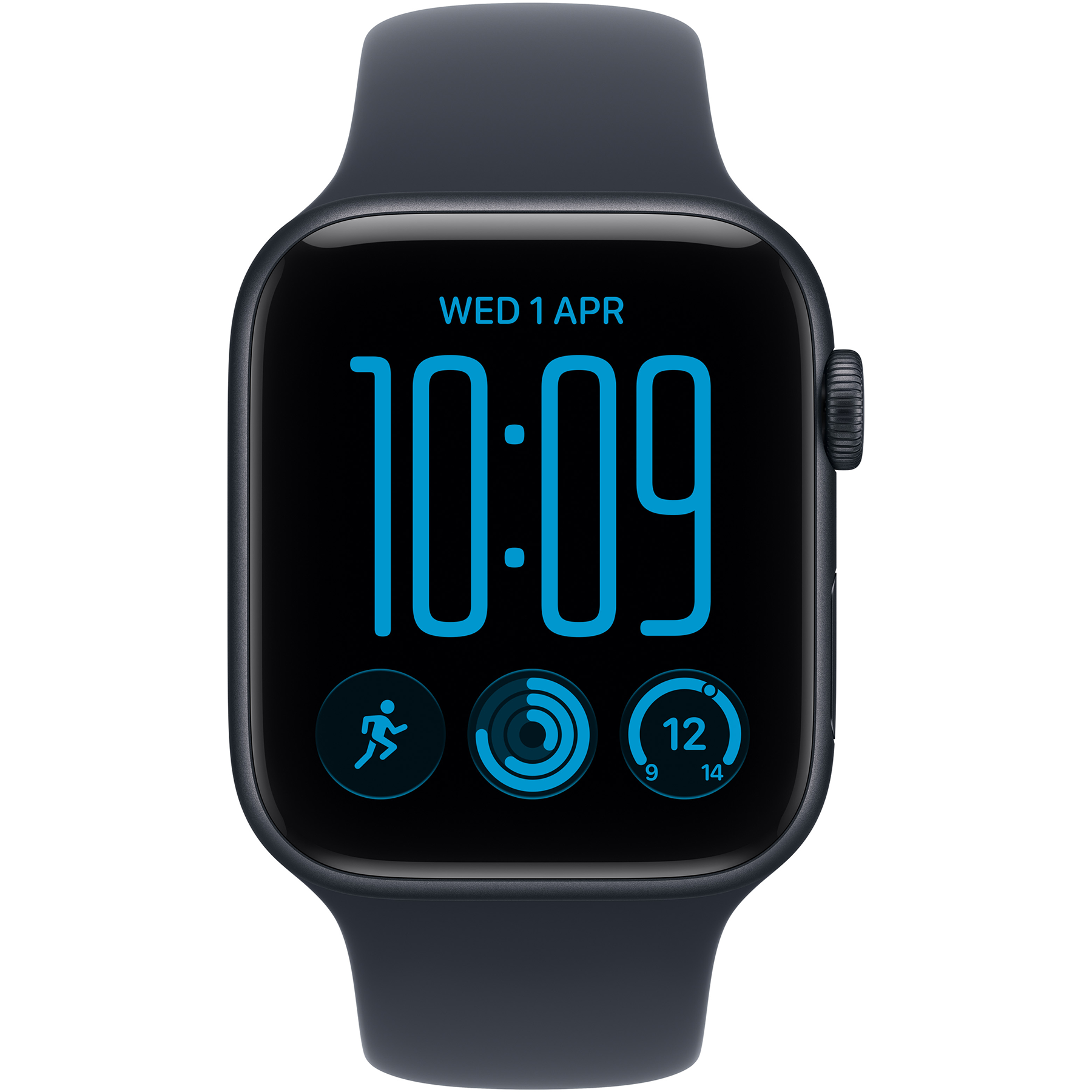 Apple Watch SE (3 Gen, 2026) (GPS+Cellular) 44mm Aluminum Case (midnight) with Sport Band (navy blue) - S/M, 140-190mm (MJLQ4RK/A)