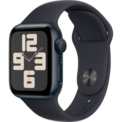 Apple Watch SE (2 Gen, 2022) (GPS) 40mm Aluminum Case (midnight) with Sport Band (midnight) - S/M (MR9X3QP/A)