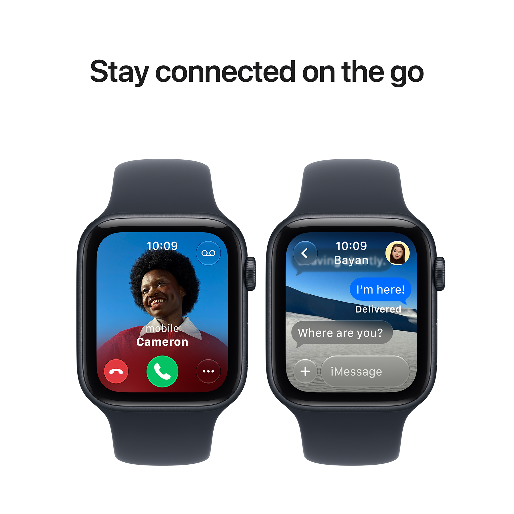 Apple Watch SE (3 Gen, 2026) (GPS+Cellular) 44mm Aluminum Case (midnight) with Sport Band (navy blue) - M/L, 160-210mm (MJLT4RK/A)
