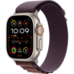 Apple Watch Ultra (2 Gen, 2023) (GPS+Cellular) 49mm Titanium Case (natural) with Alpine Loop (indigo) - L (MREW3UL/A)