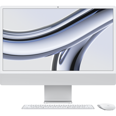 Apple iMac 24" (M3 8C CPU, 10C GPU, 2023) 8Gb/256Gb (silver) (MQRJ3UA/A)