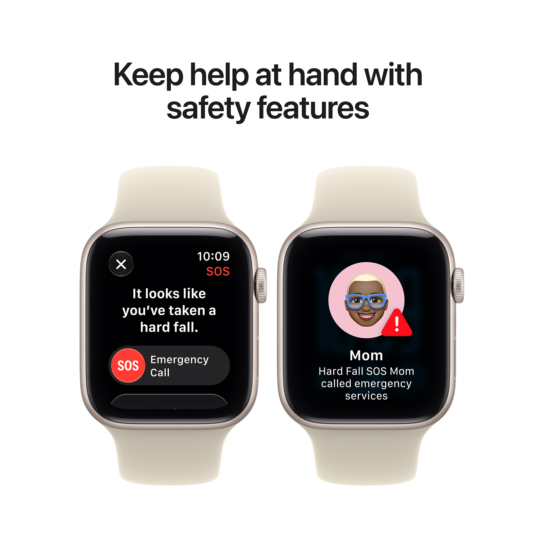 Apple Watch SE (3 Gen, 2026) (GPS+Cellular) 44mm Aluminum Case (starlight) with Sport Band (sand) - S/M, 140-190mm (MJLL4RK/A)