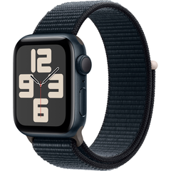 Apple Watch SE (2 Gen, 2022) (GPS) 40mm Aluminum Case (midnight) with Sport Loop (midnight) (MRE03QP/A)