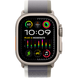 Apple Watch Ultra (2 Gen, 2023) (GPS+Cellular) 49mm Titanium Case (natural) with Trail Loop (green/gray) - S/M (MRF33UL/A)