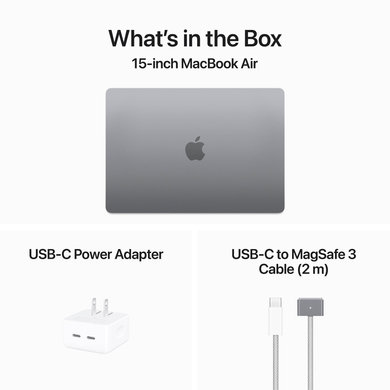 Apple MacBook Air 15,3" (M3 8C CPU, 10C GPU, 2024) 16Gb/512Gb (space gray) (MXD13UA/A)