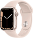 Apple Watch Series 7 (GPS) 41mm Aluminum Case (starlight) with Sport Band (starlight) (MKMY3)