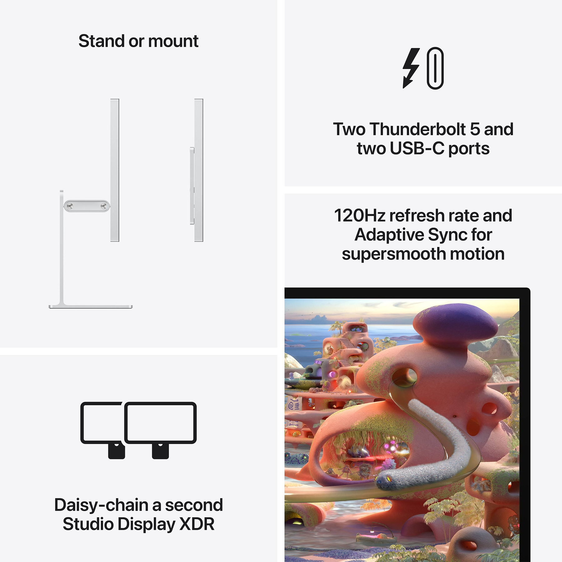 Apple Studio Display XDR 27" (2026) Nano-texture glass - VESA mount adapter (silver) (MFEQ4RU/A)