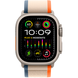 Apple Watch Ultra (2 Gen, 2023) (GPS+Cellular) 49mm Titanium Case (natural) with Trail Loop (orange/beige) - S/M (MRF13UL/A)