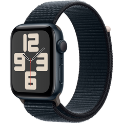 Apple Watch SE (2 Gen, 2022) (GPS) 44mm Aluminum Case (midnight) with Sport Loop (midnight) (MREA3QP/A)