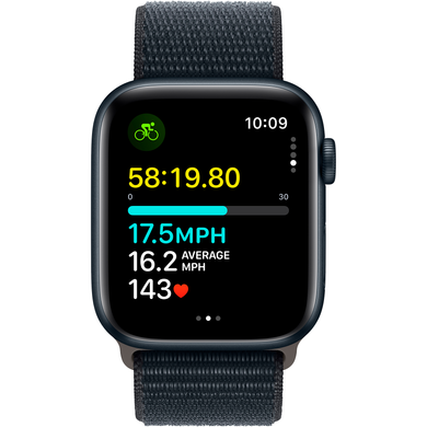 Apple Watch SE (2 Gen, 2022) (GPS) 44mm Aluminum Case (midnight) with Sport Loop (midnight) (MREA3QP/A)