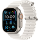 Apple Watch Ultra (2 Gen, 2023) (GPS+Cellular) 49mm Titanium Case (natural) with Ocean Band (white) (MREJ3UL/A)