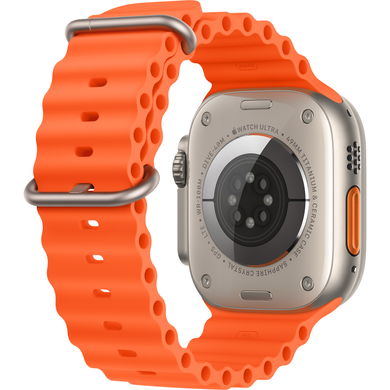 Apple Watch Ultra (2 Gen, 2023) (GPS+Cellular) 49mm Titanium Case (natural) with Ocean Band (orange) (MREH3UL/A)