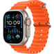 Apple Watch Ultra (2 Gen, 2023) (GPS+Cellular) 49mm Titanium Case (natural) with Ocean Band (orange) (MREH3UL/A)