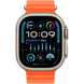 Apple Watch Ultra (2 Gen, 2023) (GPS+Cellular) 49mm Titanium Case (natural) with Ocean Band (orange) (MREH3UL/A)