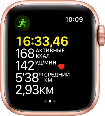 Apple Watch SE (GPS) 40mm Aluminum Case (gold) with Sport Band (starlight) (MKQ03)