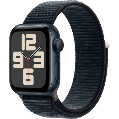 Apple Watch SE (2 Gen, 2023) (GPS) 40mm Aluminum Case (midnight) with Sport Loop (midnight) (MRE03)