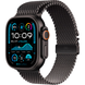 Apple Watch Ultra (2 Gen, 2024) (GPS+Cellular) 49mm Titanium Case (black) with Titanium Milanese Loop (black) - S (MX4W3UL/A)