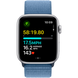 Apple Watch SE (2 Gen, 2022) (GPS) 44mm Aluminum Case (silver) with Sport Loop (winter blue) (MREF3QP/A)