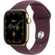 Apple Watch Series 12 (GPS+Cellular) 42mm Titanium Case (radiant gold) with Sport Band (burgundy) - M/L, 150-200mm (MJGK4RK/A)