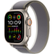 Apple Watch Ultra (2 Gen, 2023) (GPS+Cellular) 49mm Titanium Case (natural) with Trail Loop (green/gray) - S/M (MRF33)