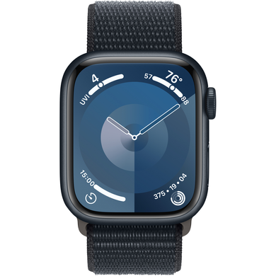 Apple Watch Series 9 (GPS) 41mm Aluminum Case (midnight) with Sport Loop (midnight) (MR8Y3QP/A)