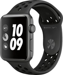 Apple Watch Nike Series 3 (GPS) 42mm Aluminum Case (space gray) with Nike Sport Band (black) (MTF42)
