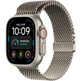 Apple Watch Ultra (4 Gen, 2026) (GPS+Cellular) 49mm Titanium Case (natural) with Titanium Milanese Loop (natural) - L, 180-210mm (MJAA4QI/A)
