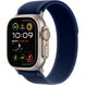 Apple Watch Ultra (2 Gen, 2024) (GPS+Cellular) 49mm Titanium Case (natural) with Trail Loop (blue) - S/M (MX4J3UL/A)