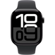 Apple Watch Series 10 (GPS) 46mm Aluminum Case (jet black) with Sport Band (black) - M/L (MWWQ3)