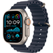 Apple Watch Ultra (2 Gen, 2024) (GPS+Cellular) 49mm Titanium Case (natural) with Ocean Band (navy) (MX4D3UL/A)