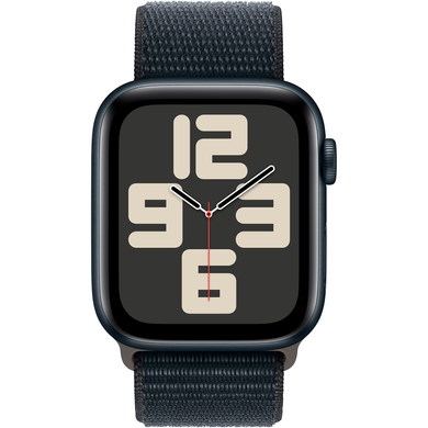 Apple Watch SE (2 Gen, 2023) (GPS) 44mm Aluminum Case (midnight) with Sport Loop (midnight) (MREA3)