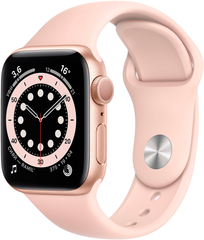 Apple Watch Series 6 (GPS) 40mm Aluminum Case (gold) with Sport Band (pink sand) (MG123)