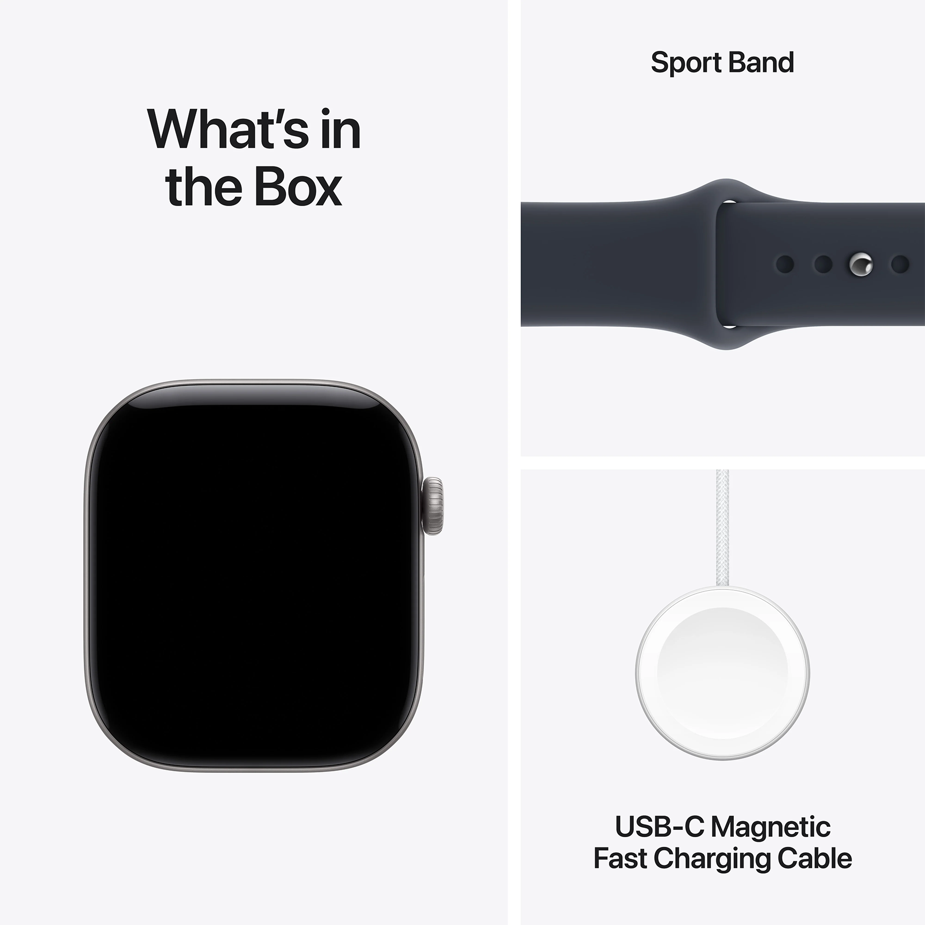 Apple Watch Series 12 (GPS+Cellular) 46mm Aluminum Case (space grey) with Sport Band (navy blue) - S/M, 140-190mm (MJG64RK/A)
