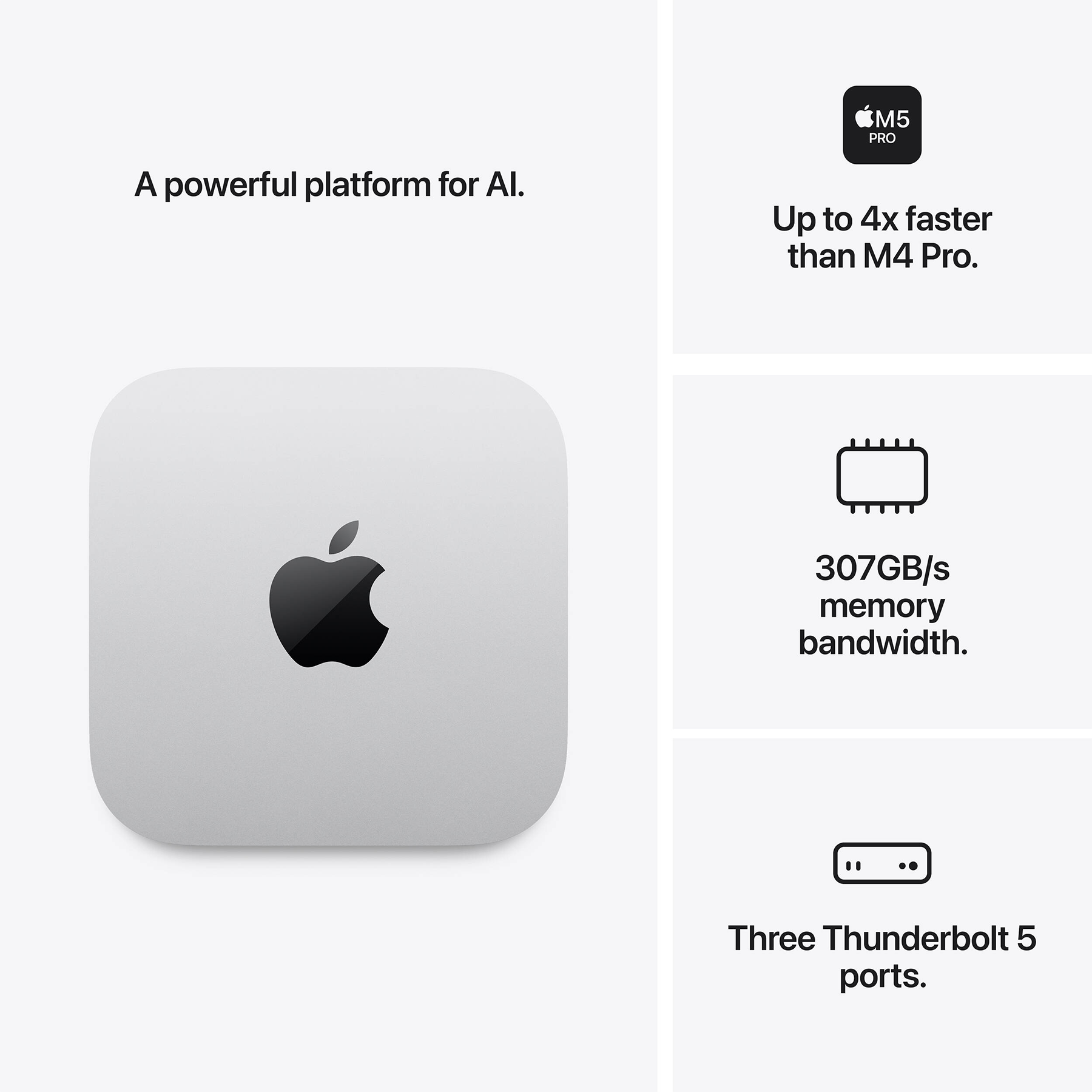 Apple Mac mini (M5 Pro 15C CPU, 16C GPU, 2026) 24Gb/512Gb (silver) (MHQN4UA/A)