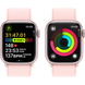 Apple Watch Series 9 (GPS) 41mm Aluminum Case (pink) with Sport Loop (light pink) (MR953QP/A)