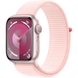 Apple Watch Series 9 (GPS) 41mm Aluminum Case (pink) with Sport Loop (light pink) (MR953QP/A)