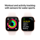 Apple Watch Series 10 (GPS) 46mm Aluminum Case (rose gold) with Sport Band (light blush) - M/L (MWWU3)