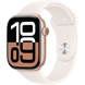 Apple Watch Series 10 (GPS) 46mm Aluminum Case (rose gold) with Sport Band (light blush) - M/L (MWWU3)