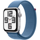 Apple Watch SE (2 Gen, 2023) (GPS) 44mm Aluminum Case (silver) with Sport Loop (winter blue) (MREF3)