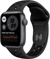 Apple Watch Nike SE (GPS) 40mm Aluminum Case (space gray) with Nike Sport Band (anthracite/black) (MYYF2)